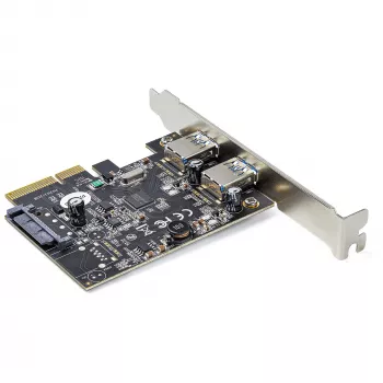 StarTech.com 2-porttinen USB PCIe -kortti, 10 Gbit/s per portti – USB 3.1/3.2 Gen 2 Type-A PCI Express 3.0 x2 -isäntäohjain-laajennuskortti – lisäkortti – Full/Low Profile – Windows & Linux
