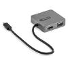 StarTech.com USB-C-moniporttisovitin – USB 3.1 Gen 2 Type-C -minitelakka – USB-C–4K HDMI tai 1080p VGA -kuva – 10 Gbit/s USB-A USB-C, GbE – kannettava matkatelakka kannettavalle – toimii Thunderbolt 3:n kanssa