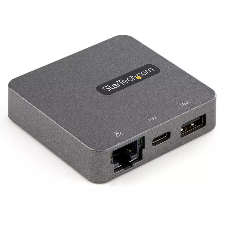 StarTech.com USB-C-moniporttisovitin – USB 3.1 Gen 2 Type-C -minitelakka – USB-C–4K HDMI tai 1080p VGA -kuva – 10 Gbit/s USB-A USB-C, GbE – kannettava matkatelakka kannettavalle – toimii Thunderbolt 3:n kanssa