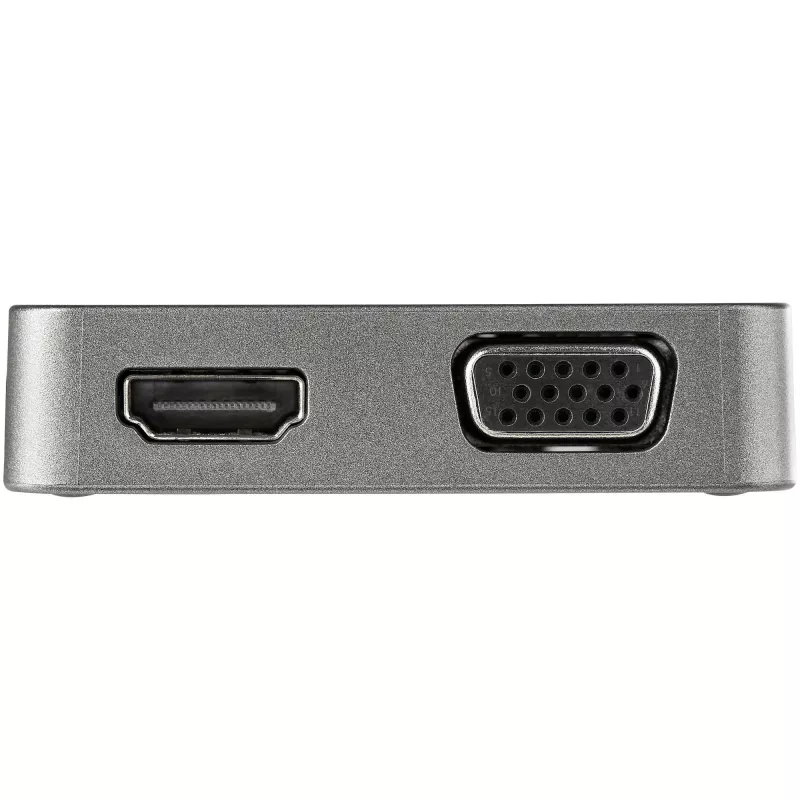 StarTech.com USB-C-moniporttisovitin – USB 3.1 Gen 2 Type-C -minitelakka – USB-C–4K HDMI tai 1080p VGA -kuva – 10 Gbit/s USB-A USB-C, GbE – kannettava matkatelakka kannettavalle – toimii Thunderbolt 3:n kanssa