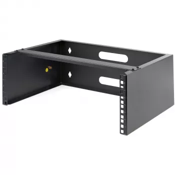 StarTech.com 4U seinäasennettava verkkokaappi – 14 tuuman syvyys (matala profiili) – 19 tuuman patch-paneeliteline matalille palvelin- ja IT-laitteille, verkkokytkimille – 20 kg kantavuus, musta