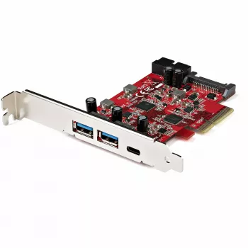 StarTech.com 5-porttinen USB PCIe -kortti – 10Gbps USB 3.1 Gen 2 PCIe -kortti, 1x USB-C & 2x USB-A – 1x 2 porttia IDC (sisäinen 5Gbps USB-header-laajennus) – USB C PCI Express -ohjainkortti