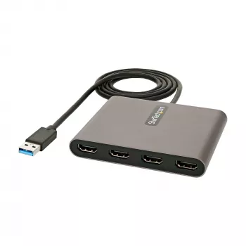 StarTech.com USB 3.0 – neljä HDMI -adapteri, USB–4x HDMI-näyttömuunnin Windowsille (ei tue macOS/ChromeOS/Linux) – TAA