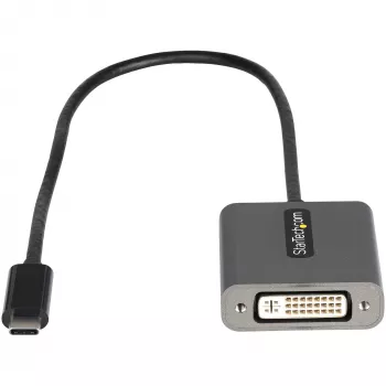StarTech.com USB-C–DVI-adapteri – 1920x1200p USB-C–DVI-D-adapterisovitin – USB Type-C–DVI-näyttö/monitori – videomuunnin – Thunderbolt 3 -yhteensopiva – 12 tuuman kiinteä kaapeli – päivitetty versio CDP2DVI:stä