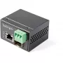 StarTech.com PoE+ teollinen kuitu–Ethernet-mediakonvertteri 30W – SFP–RJ45 – Singlemode/Multimode kuitu kupari Gigabit Ethernetiin – mini/kompakti koko – IP-30/ -40…+75 °C