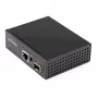 StarTech.com PoE+ teollinen kuitu–Ethernet-mediakonvertteri 60W – SFP–RJ45 – Singlemode/Multimode kuitu kupari Gigabit Ethernetiin – kompakti koko – IP30/ -40…+75 °C