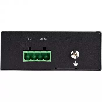 StarTech.com PoE+ teollinen kuitu–Ethernet-mediakonvertteri 60W – SFP–RJ45 – Singlemode/Multimode kuitu kupari Gigabit Ethernetiin – kompakti koko – IP30/ -40…+75 °C