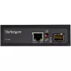StarTech.com PoE+ teollinen kuitu–Ethernet-mediakonvertteri 60W – SFP–RJ45 – Singlemode/Multimode kuitu kupari Gigabit Ethernetiin – kompakti koko – IP30/ -40…+75 °C