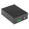 StarTech.com PoE+ teollinen kuitu–Ethernet-mediakonvertteri 60W – SFP–RJ45 – Singlemode/Multimode kuitu kupari Gigabit Ethernetiin – kompakti koko – IP30/ -40…+75 °C