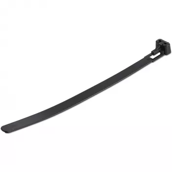 StarTech.com 15 cm uudelleenkäytettävät kaapelisidokset – 7 mm leveä, 35 mm nippuhalkaisija, 22 kg vetolujuus, avattavat nailonsidokset, sisä-/ulkokäyttöön, 94V-2/UL-listattu, 100 kpl:n pakkaus – musta