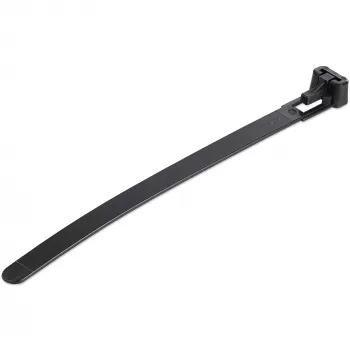 StarTech.com 12cm uudelleenkäytettävät kaapelisidokset – 7mm leveä, 30mm nippuhalkaisija, 22kg vetolujuus, avattavat nailonsidokset, sisä/ulko, 94V-2/UL-listattu, 100 kpl:n pakkaus – musta
