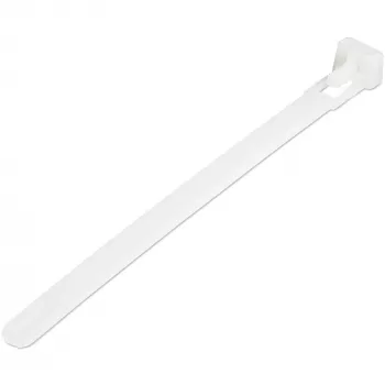 StarTech.com 12 cm uudelleenkäytettävät kaapelisidokset – 7 mm leveä, 30 mm nippuhalkaisija, 22 kg vetolujuus, avattavat nailonsidokset, sisä-/ulkokäyttöön, 94V-2/UL listattu, 100 kpl:n pakkaus – valkoinen