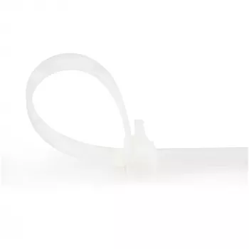 StarTech.com 12 cm uudelleenkäytettävät kaapelisidokset – 7 mm leveä, 30 mm nippuhalkaisija, 22 kg vetolujuus, avattavat nailonsidokset, sisä-/ulkokäyttöön, 94V-2/UL listattu, 100 kpl:n pakkaus – valkoinen
