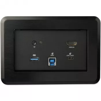 StarTech.com neuvotteluhuoneen telakka – yleismallinen kannettavan telakka – 4K HDMI, 60W Power Delivery, USB-keskitin, GbE, ääni – pöytäliitäntälaatikko huddle-/neuvotteluhuoneen yhteistyötiloihin