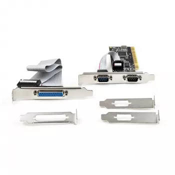 StarTech.com PCI Serial Parallel Combo -kortti kahdella sarjaportilla RS232 (DB9) ja 1x rinnakkaisportilla LPT (DB25) – PCI Combo -adapterikortti – PCI-laajennuskortti – PCI-tulostinkortti