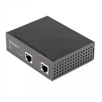 StarTech.com teollinen Gigabit Ethernet PoE -injektori - 30W 802.3at PoE+ Midspan 48V-56VDC DIN-kisko Power over Ethernet -injektoriadapteri - -40C - +75C kameroille/antureille/WLAN-käyttöön