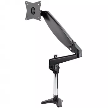 StarTech.com työpöytänäyttöteline yhdelle VESA-näytölle enintään 32 tuumaa tai 49 tuumaa ultrawide 8kg – täysin liikkuva nivel- ja korkeussäätö – C-puristin, pöytäläpivienti – yhden näytön varsi