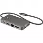 StarTech.com USB-C-moniporttiadapteri – USB-C - 4K 30Hz HDMI tai 1080p VGA – USB Type-C -minitelakka 100W Power Delivery -läpiviennillä, 3-porttinen USB-keskitin 5Gbps, GbE – 12″ (30 cm) kiinteä kaapeli