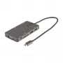 StarTech.com USB-C-moniporttiadapteri – HDMI 4K 30Hz tai VGA Travel Dock – 5Gbps USB 3.0 -keskitin (USB-A-/USB-C-liitännät) – 100W Power Delivery – SD/Micro SD – GbE – 30cm kaapeli – USB-C-minitelakka