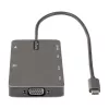 StarTech.com USB-C-moniporttiadapteri – HDMI 4K 30Hz tai VGA Travel Dock – 5Gbps USB 3.0 -keskitin (USB-A-/USB-C-liitännät) – 100W Power Delivery – SD/Micro SD – GbE – 30cm kaapeli – USB-C-minitelakka