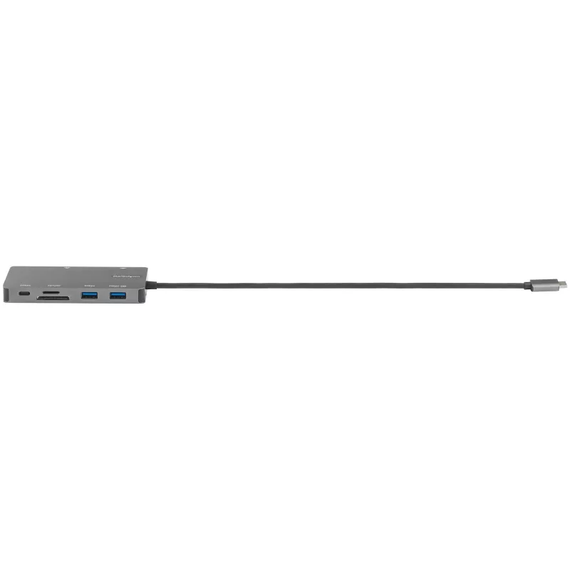 StarTech.com USB-C-moniporttiadapteri – HDMI 4K 30Hz tai VGA Travel Dock – 5Gbps USB 3.0 -keskitin (USB-A-/USB-C-liitännät) – 100W Power Delivery – SD/Micro SD – GbE – 30cm kaapeli – USB-C-minitelakka