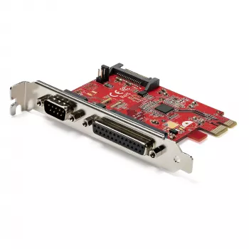 StarTech.com PCIe-kortti sarja- ja rinnakkaisliitännällä – PCI Express -combo-adapterikortti 1x DB25-rinnakkaisportilla ja 1x RS232-sarjaportilla – laajennus-/ohjainkortti – PCIe-tulostinkortti