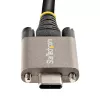 StarTech.com 50cm (20″) sivuruuvattava USB-C-kaapeli 10Gbps – USB 3.1/3.2 Gen 2 Type-C -kaapeli – 100W (5A) Power Delivery -lataus, DP Alt Mode – kaksoisruuvilukitus – USB-C-kaapeli lataus/synkronointi