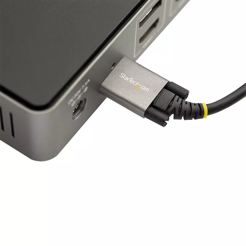 StarTech.com 50cm (20″) sivuruuvattava USB-C-kaapeli 10Gbps – USB 3.1/3.2 Gen 2 Type-C -kaapeli – 100W (5A) Power Delivery -lataus, DP Alt Mode – kaksoisruuvilukitus – USB-C-kaapeli lataus/synkronointi