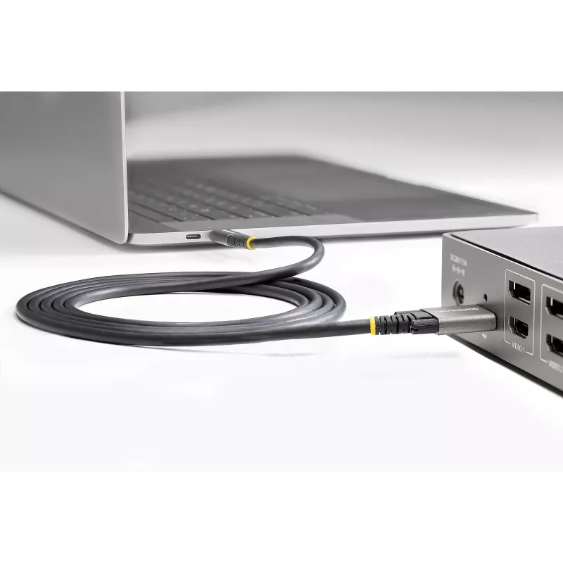 StarTech.com 50cm (20″) sivuruuvattava USB-C-kaapeli 10Gbps – USB 3.1/3.2 Gen 2 Type-C -kaapeli – 100W (5A) Power Delivery -lataus, DP Alt Mode – kaksoisruuvilukitus – USB-C-kaapeli lataus/synkronointi