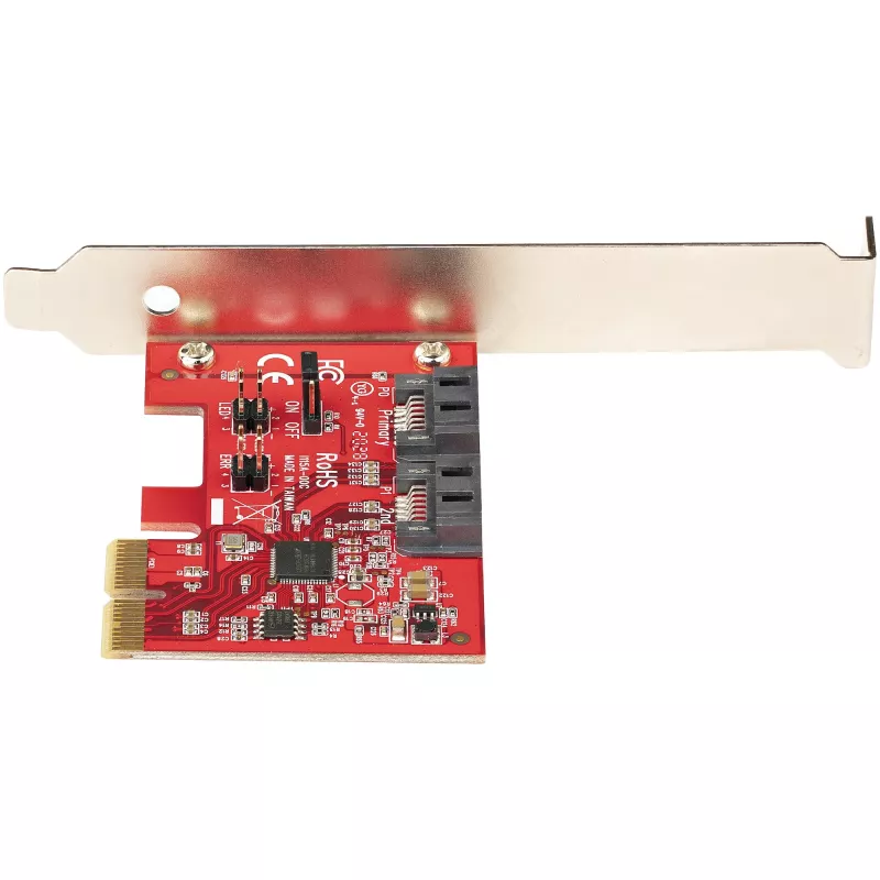 StarTech.com SATA PCIe -kortti - 2-porttinen PCIe SATA -laajennuskortti - 6Gbps - Full/Low Profile - PCI Express - SATA-adapteri/ohjain - ASM1062R SATA RAID - PCIe - SATA-muunnin