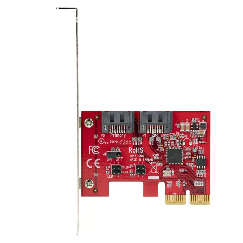StarTech.com SATA PCIe -kortti - 2-porttinen PCIe SATA -laajennuskortti - 6Gbps - Full/Low Profile - PCI Express - SATA-adapteri/ohjain - ASM1062R SATA RAID - PCIe - SATA-muunnin