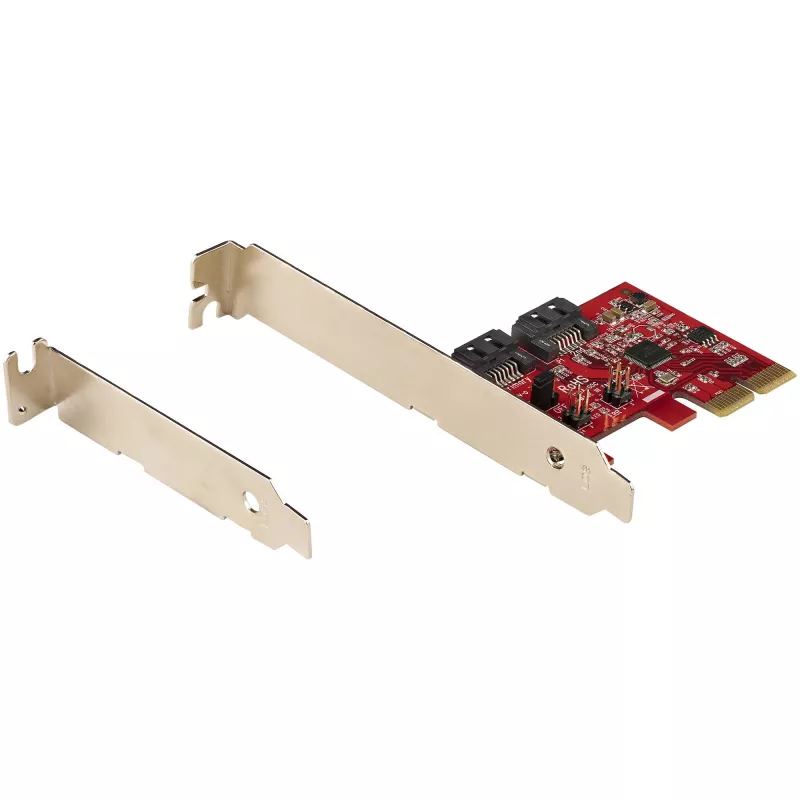 StarTech.com SATA PCIe -kortti - 2-porttinen PCIe SATA -laajennuskortti - 6Gbps - Full/Low Profile - PCI Express - SATA-adapteri/ohjain - ASM1062R SATA RAID - PCIe - SATA-muunnin