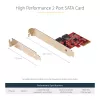 StarTech.com SATA PCIe -kortti - 2-porttinen PCIe SATA -laajennuskortti - 6Gbps - Full/Low Profile - PCI Express - SATA-adapteri/ohjain - ASM1062R SATA RAID - PCIe - SATA-muunnin