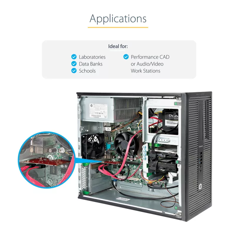 StarTech.com SATA PCIe -kortti - 2-porttinen PCIe SATA -laajennuskortti - 6Gbps - Full/Low Profile - PCI Express - SATA-adapteri/ohjain - ASM1062R SATA RAID - PCIe - SATA-muunnin