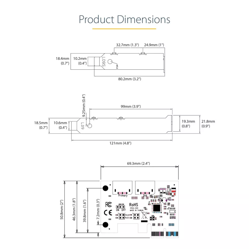 StarTech.com SATA PCIe -kortti - 2-porttinen PCIe SATA -laajennuskortti - 6Gbps - Full/Low Profile - PCI Express - SATA-adapteri/ohjain - ASM1062R SATA RAID - PCIe - SATA-muunnin