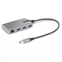 StarTech.com 3-porttinen USB-keskitin Ethernetillä - 3x USB-A-liitäntää - Gigabit Ethernet (RJ-45) - USB 3.0 5Gbit/s - väylävirtalähdetty - 30 cm kaapeli - kannettava kannettavan tietokoneen USB-keskitinadapteri GbE:llä
