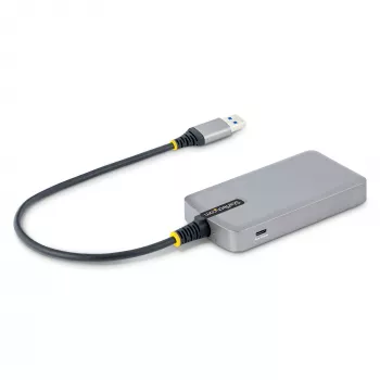 StarTech.com 3-porttinen USB-keskitin Ethernetillä - 3x USB-A-liitäntää - Gigabit Ethernet (RJ-45) - USB 3.0 5Gbit/s - väylävirtalähdetty - 30 cm kaapeli - kannettava kannettavan tietokoneen USB-keskitinadapteri GbE:llä