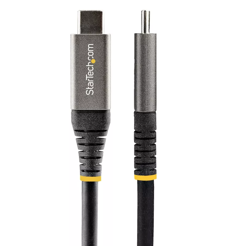 StarTech.com 20 tuuman (50 cm) USB-C-kaapeli 10 Gbit/s – USB 3.1 Type-C -kaapeli – 100 W (5 A) Power Delivery -lataus, DP Alt Mode – USB-C-kaapeli USB-C-kannettavalle/puhelimelle/laitteelle – lataus/synkronointi