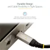 StarTech.com 20 tuuman (50 cm) USB-C-kaapeli 10 Gbit/s – USB 3.1 Type-C -kaapeli – 100 W (5 A) Power Delivery -lataus, DP Alt Mode – USB-C-kaapeli USB-C-kannettavalle/puhelimelle/laitteelle – lataus/synkronointi