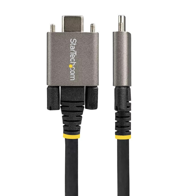 StarTech.com 0,91 m sivuruuvilukittuva USB-C-kaapeli 10 Gbit/s – USB-IF-sertifioitu USB-C-kaapeli – USB 3.1/3.2 Gen 2 Type-C -kaapeli – 100 W (5 A) Power Delivery -lataus, DP Alt Mode – kaksoisruuvilukitus – USB-C-kaapeli lataus/synkronointi