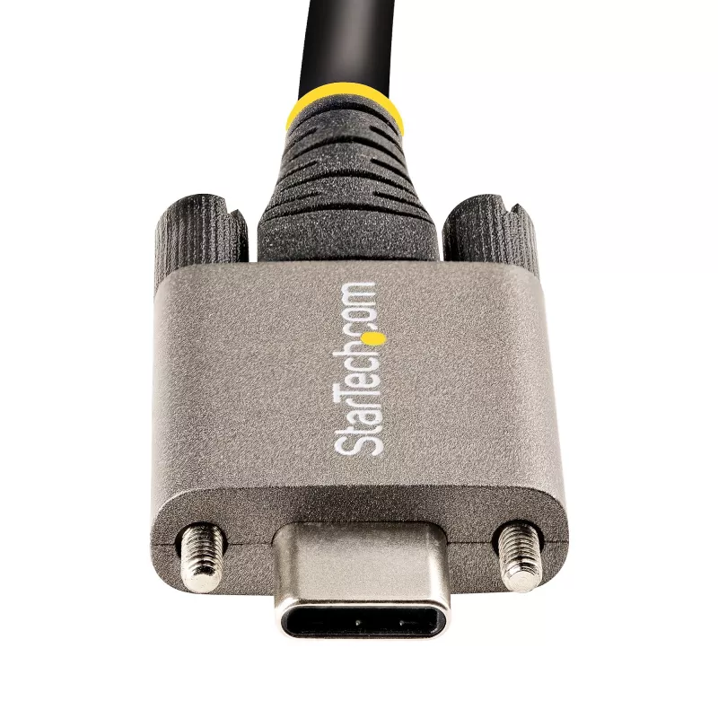 StarTech.com 0,91 m sivuruuvilukittuva USB-C-kaapeli 10 Gbit/s – USB-IF-sertifioitu USB-C-kaapeli – USB 3.1/3.2 Gen 2 Type-C -kaapeli – 100 W (5 A) Power Delivery -lataus, DP Alt Mode – kaksoisruuvilukitus – USB-C-kaapeli lataus/synkronointi