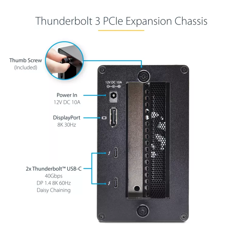StarTech.com kaksipaikkainen Thunderbolt 3 PCIe -laajennuskehikko