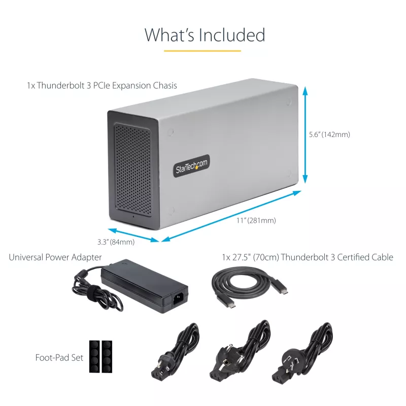StarTech.com kaksipaikkainen Thunderbolt 3 PCIe -laajennuskehikko