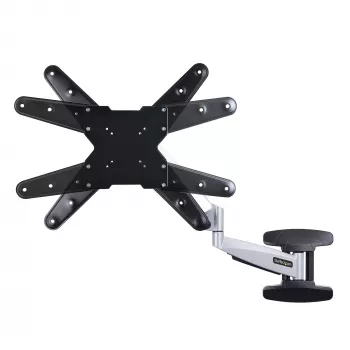 StarTech.com VESA TV-seinäteline, säädettävä Full-Motion-TV-seinäteline 23-55 tuuman näytöille, litteä TV-teline tukee 30 kg, ulosvedettävä/kallistettava/käännettävä TV-seinäteline