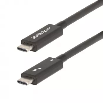 StarTech.com 2m aktiivinen Thunderbolt 4 -kaapeli, 40 Gbit/s, 100W Power Delivery, 4K/8K-video, Intel-sertifioitu Thunderbolt-kaapeli – yhteensopiva USB4/Thunderbolt 4/USB 3.2/USB Type-C/DisplayPort/Thunderbolt 3 kanssa