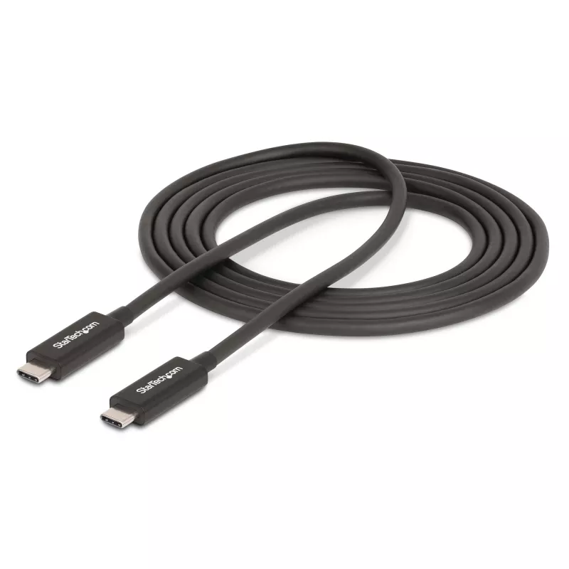 StarTech.com 2m aktiivinen Thunderbolt 4 -kaapeli, 40 Gbit/s, 100W Power Delivery, 4K/8K-video, Intel-sertifioitu Thunderbolt-kaapeli – yhteensopiva USB4/Thunderbolt 4/USB 3.2/USB Type-C/DisplayPort/Thunderbolt 3 kanssa
