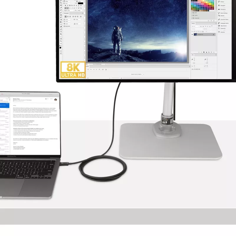 StarTech.com 2m aktiivinen Thunderbolt 4 -kaapeli, 40 Gbit/s, 100W Power Delivery, 4K/8K-video, Intel-sertifioitu Thunderbolt-kaapeli – yhteensopiva USB4/Thunderbolt 4/USB 3.2/USB Type-C/DisplayPort/Thunderbolt 3 kanssa