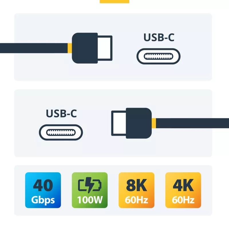 StarTech.com 2m aktiivinen Thunderbolt 4 -kaapeli, 40 Gbit/s, 100W Power Delivery, 4K/8K-video, Intel-sertifioitu Thunderbolt-kaapeli – yhteensopiva USB4/Thunderbolt 4/USB 3.2/USB Type-C/DisplayPort/Thunderbolt 3 kanssa