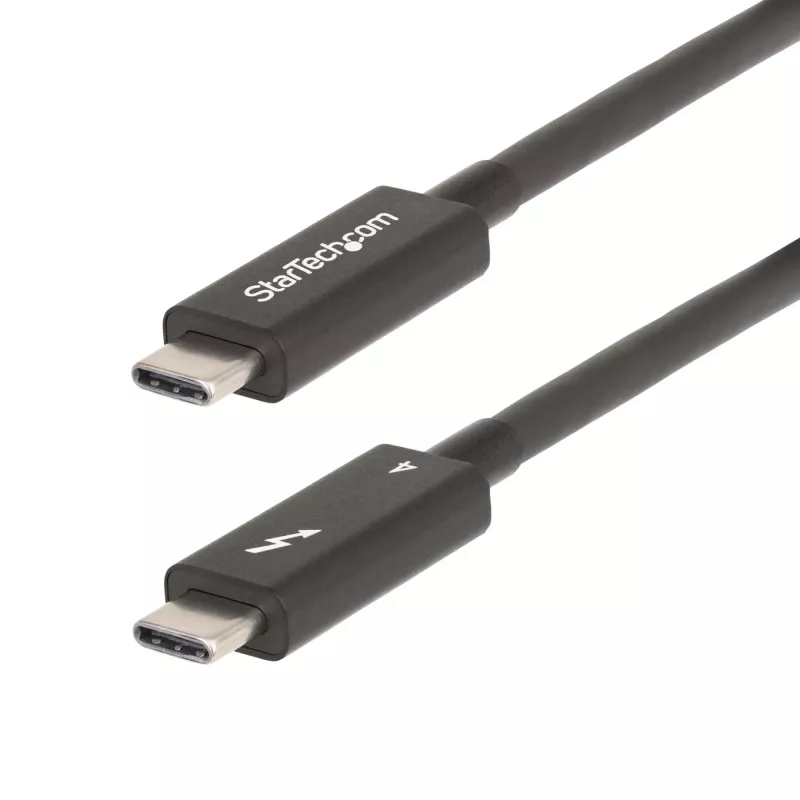 StarTech.com 2m aktiivinen Thunderbolt 4 -kaapeli, 40 Gbit/s, 100W Power Delivery, 4K/8K-video, Intel-sertifioitu Thunderbolt-kaapeli – yhteensopiva USB4/Thunderbolt 4/USB 3.2/USB Type-C/DisplayPort/Thunderbolt 3 kanssa