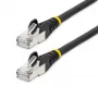 StarTech.com 50cm CAT6a Ethernet-kaapeli - musta - Low Smoke Zero Halogen (LSZH) - 10GbE 500MHz 100W PoE++ lukituskielekkeetön RJ-45 vedonpoistolla S/FTP-verkkokaapeli